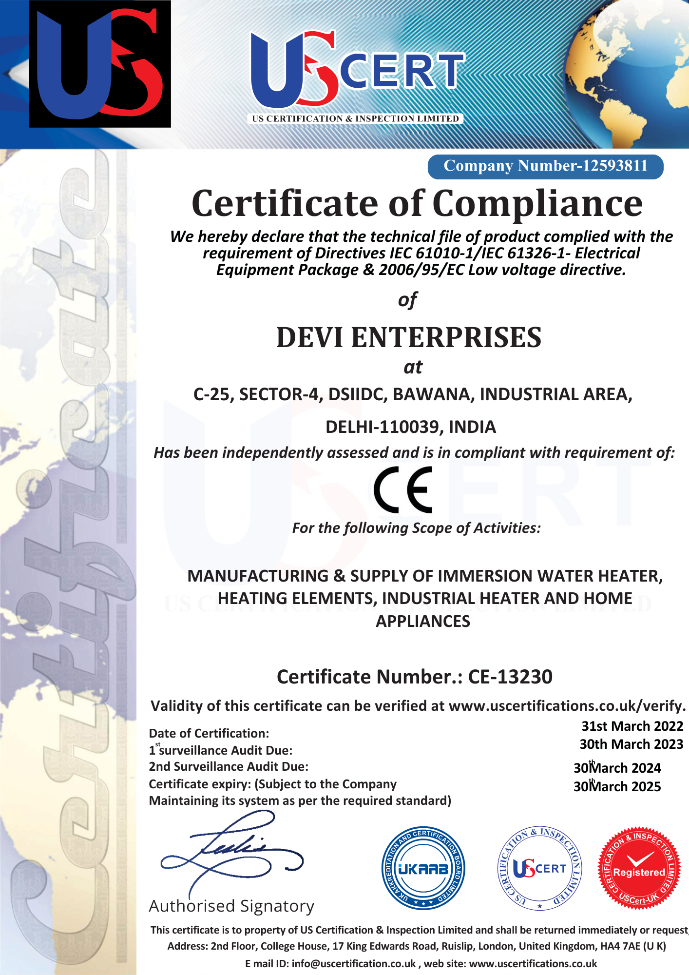 Certifications